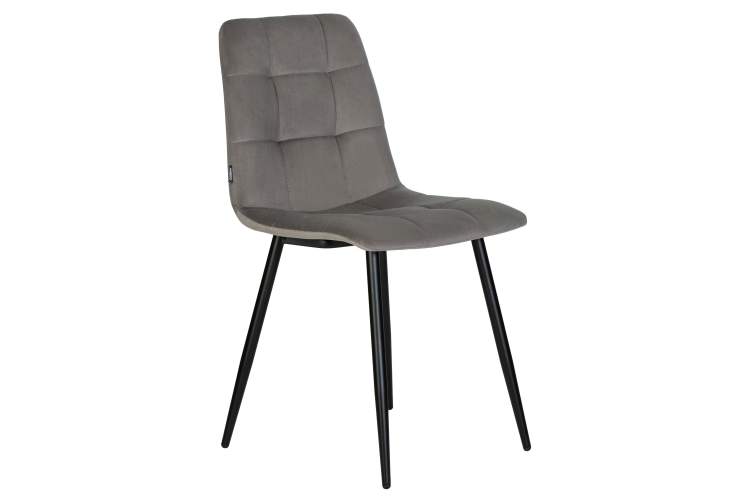 Набор 4 шт Стул обеденный DOBRIN CHILLY, Темно-серый Holland 18, основание черное-3