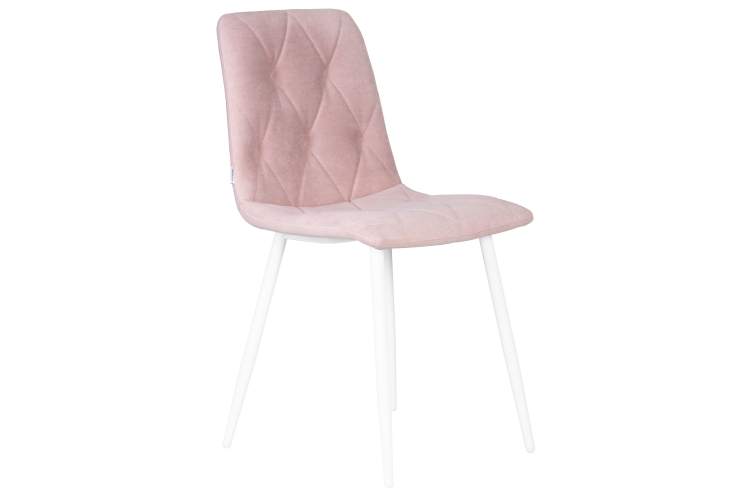 Набор 4 шт Стул обеденный DOBRIN CHILLY ROMBO, Розовый Simple 03, основание белый-2
