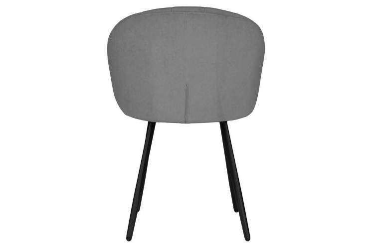 Стул обеденный DOBRIN NAOMI, ЭМАЛЬ ЧЕРНЫЙ МУАР велюр Catania Stone-4