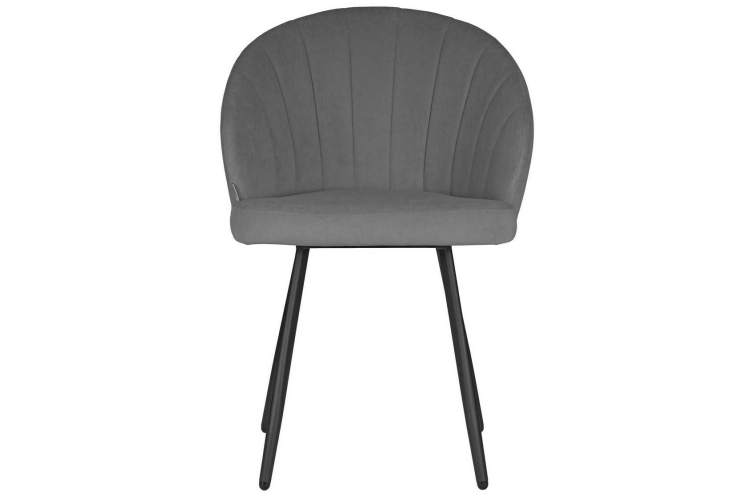 Стул обеденный DOBRIN NAOMI, ЭМАЛЬ ЧЕРНЫЙ МУАР велюр Catania Stone-5