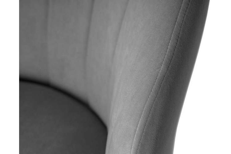 Стул обеденный DOBRIN NAOMI, ЭМАЛЬ ЧЕРНЫЙ МУАР велюр Catania Stone-7