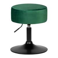 Пуф DOBRIN DANNY BLACK, зеленый велюр (MJ9-88)