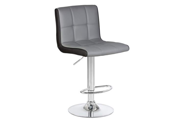 Набор 2 шт Стул барный DOBRIN CANDY, светло-серый-чёрный-9