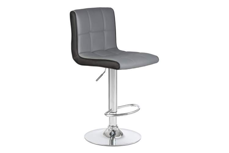 Набор 2 шт Стул барный DOBRIN CANDY, светло-серый-чёрный-1