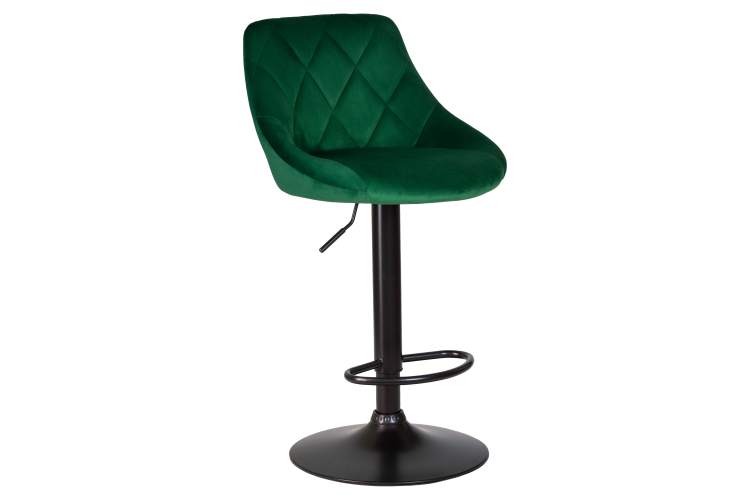 Набор 2 шт Стул барный DOBRIN LOGAN BLACK, зеленый велюр (MJ9-88)-1