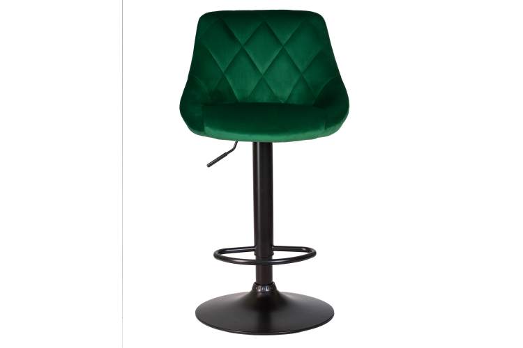 Набор 2 шт Стул барный DOBRIN LOGAN BLACK, зеленый велюр (MJ9-88)-6