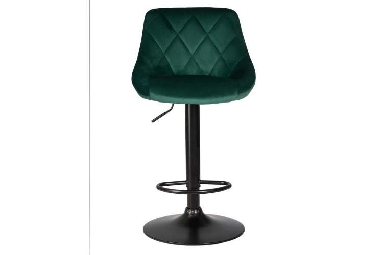 Стул барный DOBRIN LOGAN BLACK, зеленый велюр (MJ9-88)-5