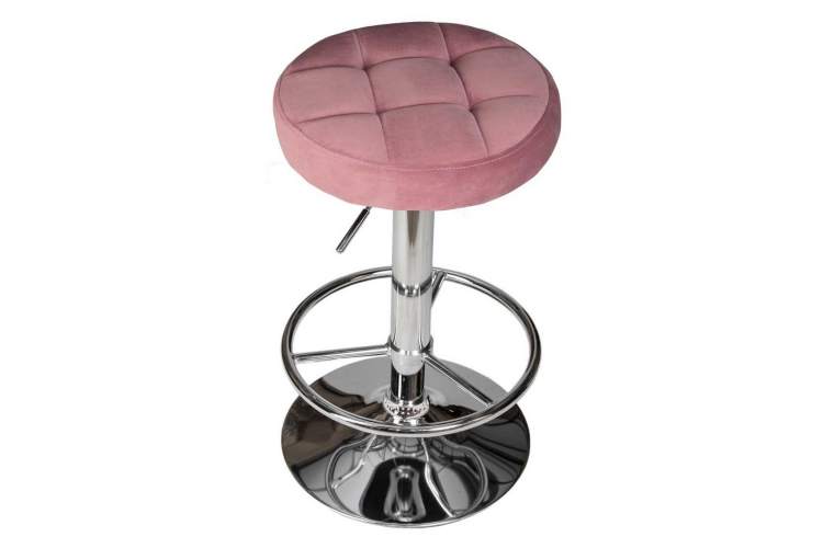 Табурет барный DOBRIN BRUNO, пудрово-розовый велюр (MJ9-32)-1