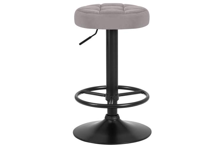 Набор 2 шт Табурет барный DOBRIN BRUNO BLACK, серый велюр (MJ9-75)-1