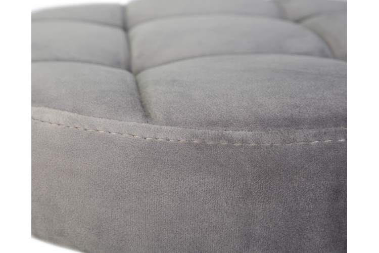 Набор 2 шт Табурет барный DOBRIN BRUNO BLACK, серый велюр (MJ9-75)-3