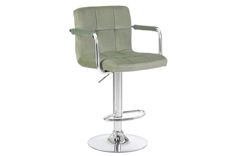 Набор 2 шт Стул барный DOBRIN KRUGER ARM, мятный велюр (MJ9-87)-1