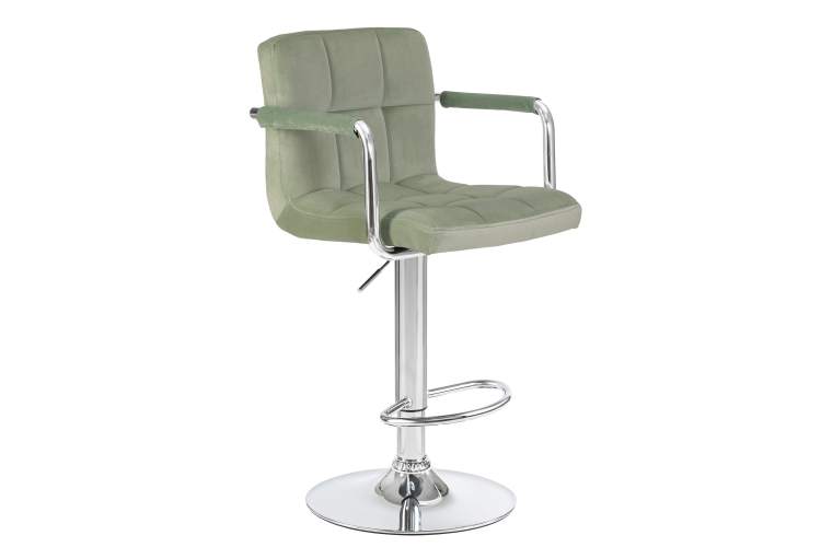Набор 2 шт Стул барный DOBRIN KRUGER ARM, мятный велюр (MJ9-87)-2