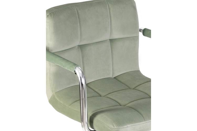 Набор 2 шт Стул барный DOBRIN KRUGER ARM, мятный велюр (MJ9-87)-7