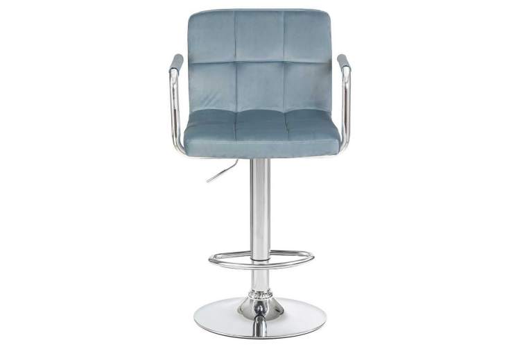 Стул барный DOBRIN KRUGER ARM, пудрово-голубой велюр (MJ9-74)-5