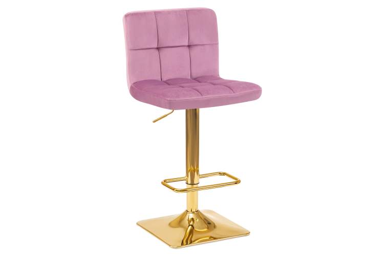 Набор 2 шт Стул барный DOBRIN GOLDIE, пудрово-сиреневый велюр (MJ9-52)-1