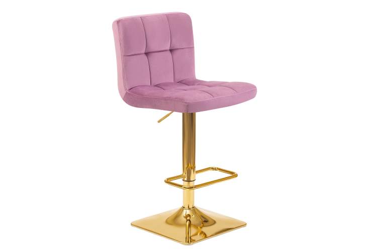 Набор 2 шт Стул барный DOBRIN GOLDIE, пудрово-сиреневый велюр (MJ9-52)-2