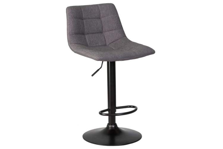Стул барный DOBRIN TAILOR BLACK, серая ткань (188-55)
