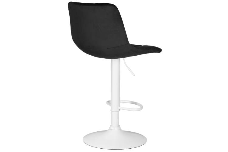 Набор 2 шт Стул барный DOBRIN TAILOR WHITE, черный велюр (MJ9-101)-4