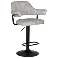 Стул барный DOBRIN CHARLY BLACK, светло-серый твид (LEO04) Стул барный DOBRIN CHARLY BLACK, светло-серый твид (LEO04)