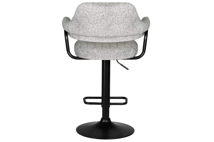 Стул барный DOBRIN CHARLY BLACK, светло-серый твид (LEO04)-4