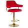 Набор 2 шт Стул барный DOBRIN CHARLY GOLD, красный велюр (MJ9-45)