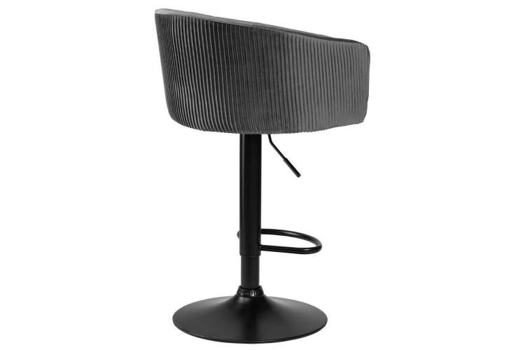 Стул барный DOBRIN DARCY BLACK, серый велюр (1922-19)-3