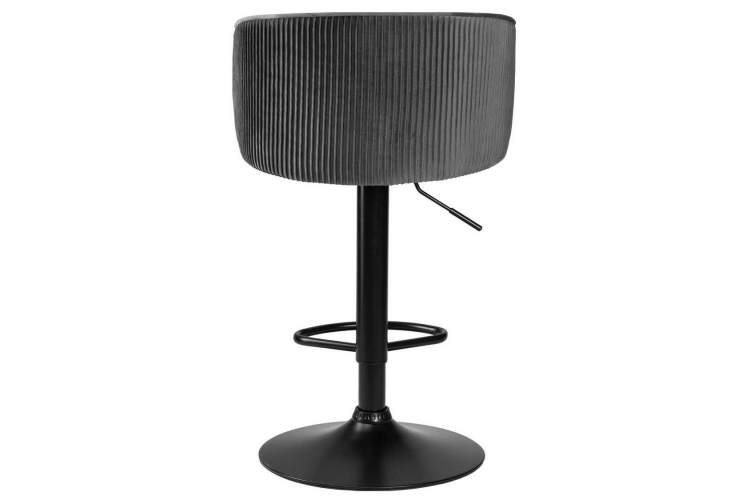 Стул барный DOBRIN DARCY BLACK, серый велюр (1922-19)-4