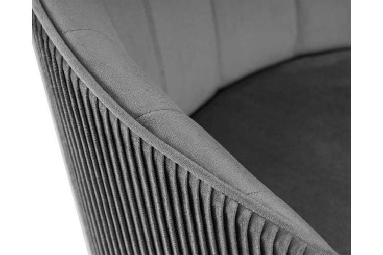 Стул барный DOBRIN DARCY BLACK, серый велюр (1922-19)-6