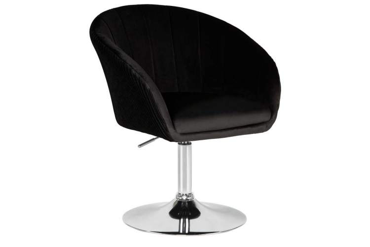 Кресло дизайнерское DOBRIN EDISON, черный велюр (1922-21)