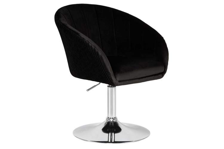 Кресло дизайнерское DOBRIN EDISON, черный велюр (1922-21)-1