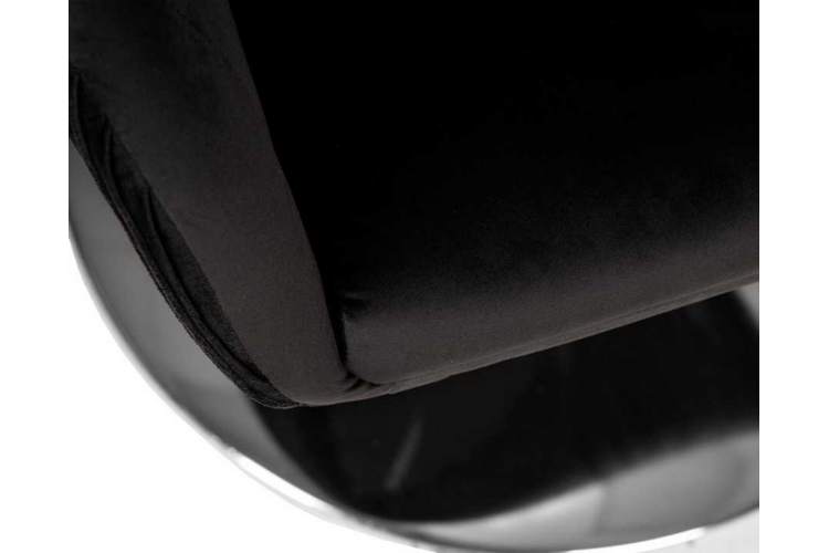 Кресло дизайнерское DOBRIN EDISON, черный велюр (1922-21)-7
