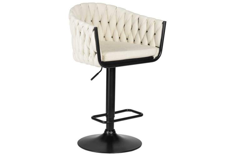 Стул барный DOBRIN LEON, кремовая ткань (LAR 275-33)