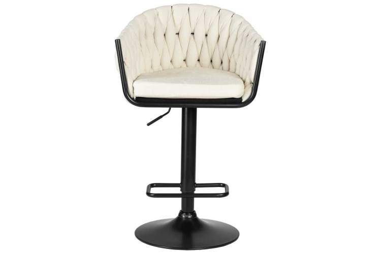 Стул барный DOBRIN LEON, кремовая ткань (LAR 275-33)-5