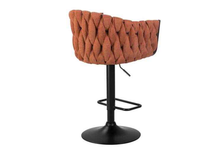 Стул барный DOBRIN LEON, оранжевая ткань (LAR 275-27)-3
