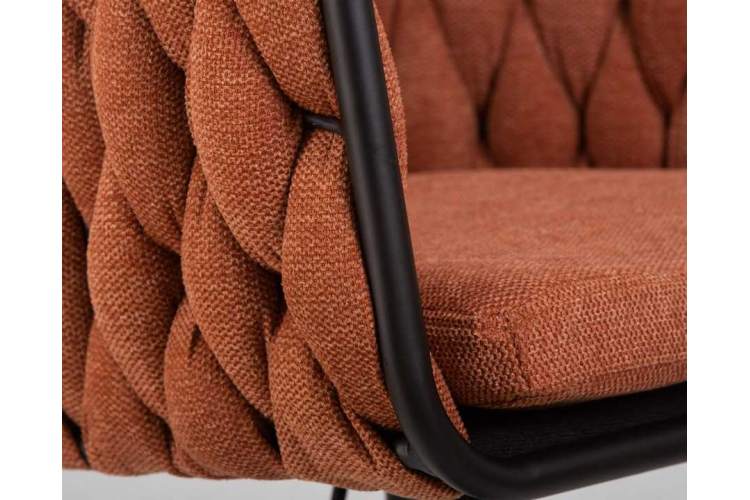 Стул барный DOBRIN LEON, оранжевая ткань (LAR 275-27)-7