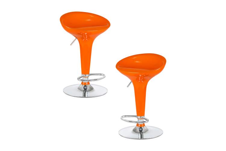 Набор 2 шт Стул барный DOBRIN BOMBA, оранжевый
