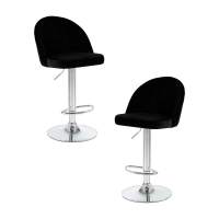 Набор 2 шт Стул барный DOBRIN MILANA, черный велюр (MJ9-101)