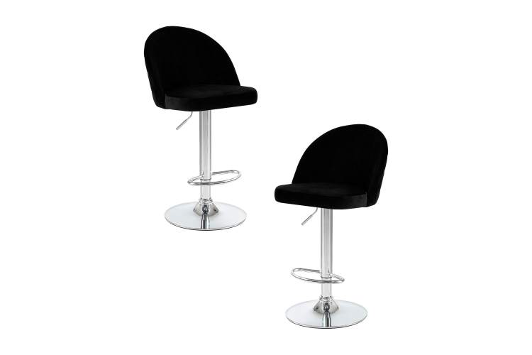 Набор 2 шт Стул барный DOBRIN MILANA, черный велюр (MJ9-101)