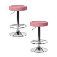 Набор 2 шт Табурет барный DOBRIN BRUNO, пудрово-розовый велюр (MJ9-32)
