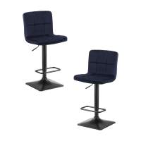Набор 2 шт Стул барный DOBRIN DOMINIC, темно-синий велюр (MJ9-118)