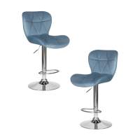 Набор 2 шт Стул барный DOBRIN BARNY, пудрово-голубой велюр (MJ9-74)