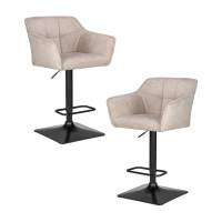 Набор 2 шт Стул барный DOBRIN RALF, бежевый твид (LEO26)