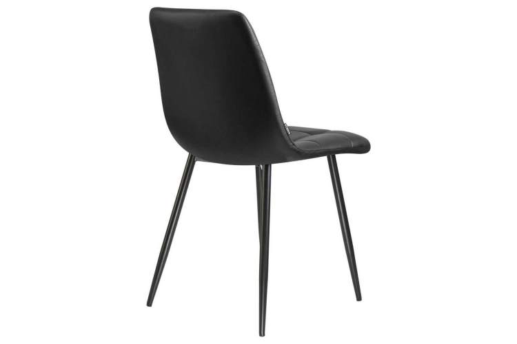 Стул обеденный DOBRIN ALEX, черные матовые ножки, чёрная экокожа (P-01)-3