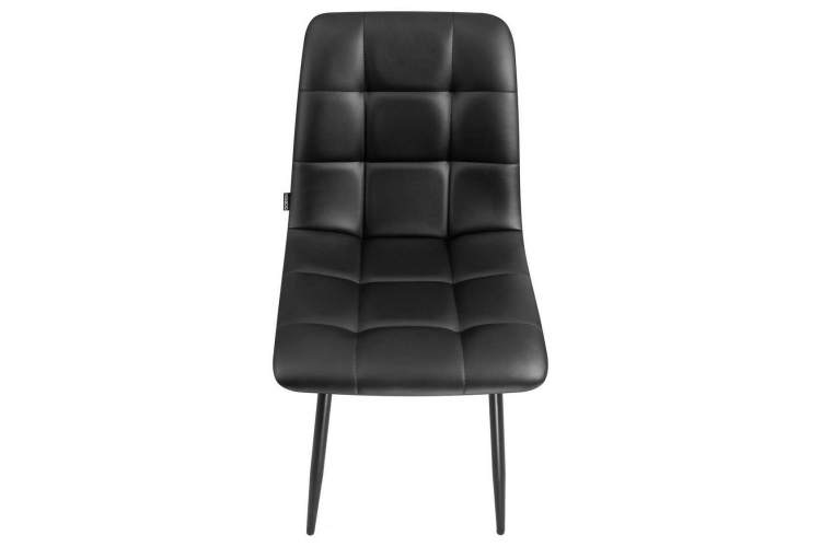 Стул обеденный DOBRIN ALEX, черные матовые ножки, чёрная экокожа (P-01)-7