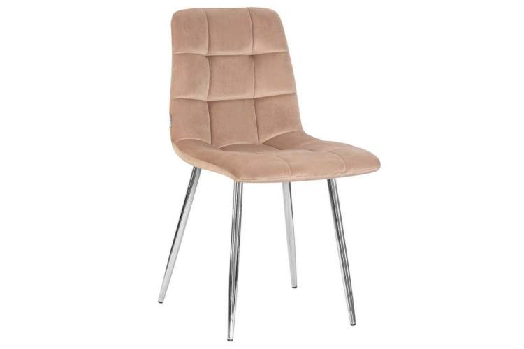 Стул обеденный DOBRIN ALEX, хром ножки, мокко велюр (V108-104),