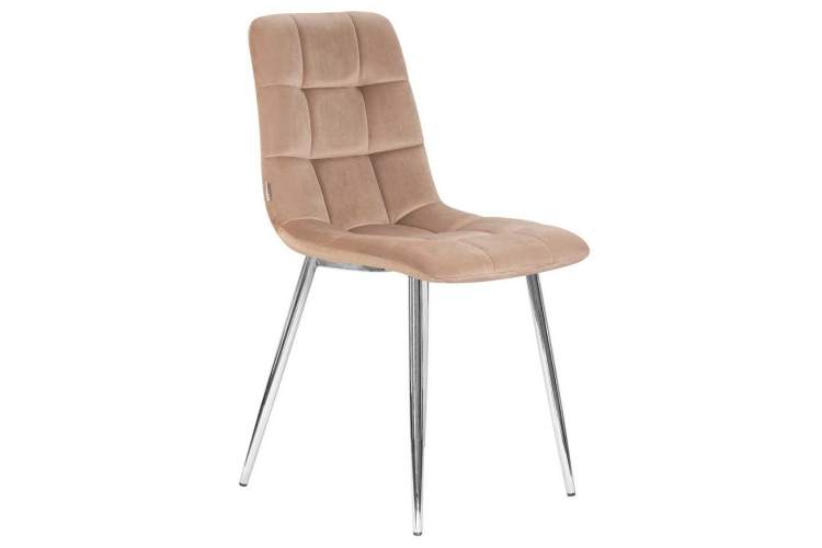 Стул обеденный DOBRIN ALEX, хром ножки, мокко велюр (V108-104),-1