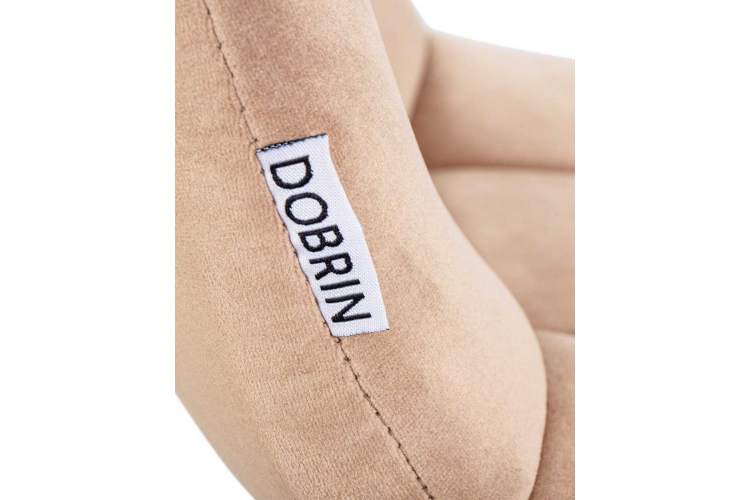 Стул обеденный DOBRIN ALEX, хром ножки, мокко велюр (V108-104),-6
