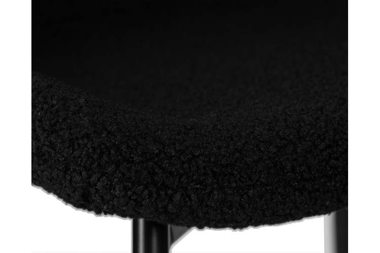 Набор 4 шт Стул обеденный DOBRIN MILO, черные ножки, черный букле (UF992-12)-8