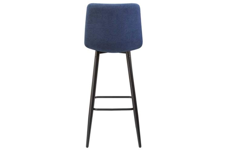 Стул барный DOBRIN NICOLE, черные матовые ножки, синяя ткань (UF860-14B)-4