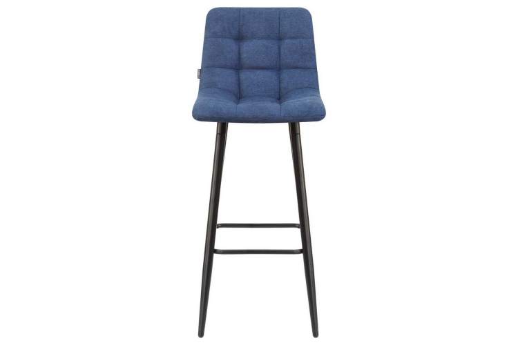 Стул барный DOBRIN NICOLE, черные матовые ножки, синяя ткань (UF860-14B)-5